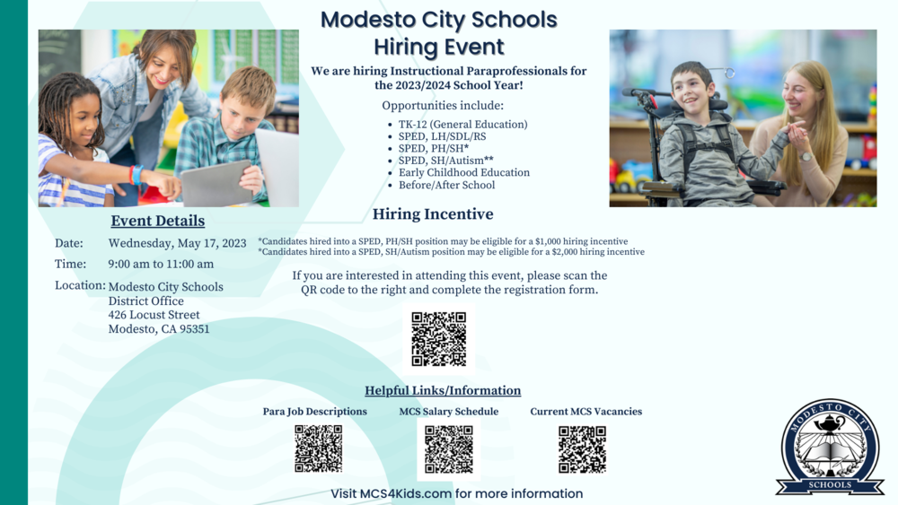 Modesto City Schools Hiring Event