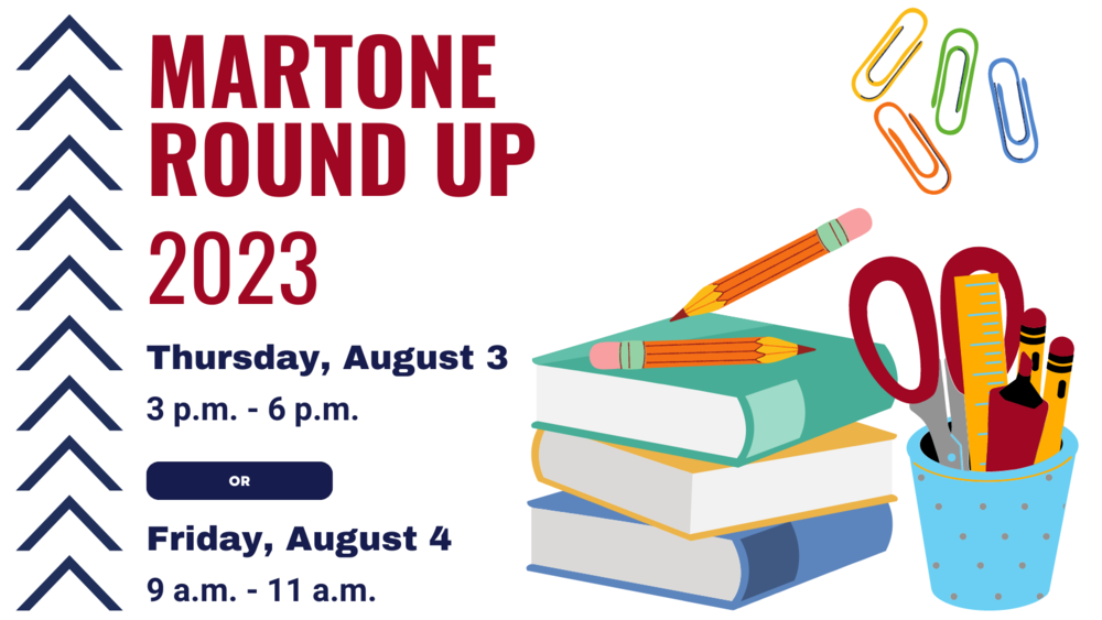 Round Up Thursday August 3 from 3pm - 6pm or Friday, August 4 from 9am - 11am