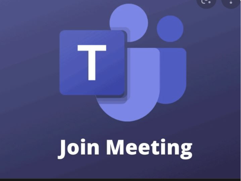 Join Meeting text with logo behind it for Microsoft meeting