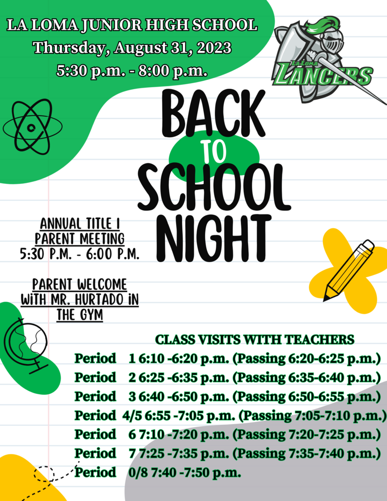 Back To School Flyer | La Loma Middle School