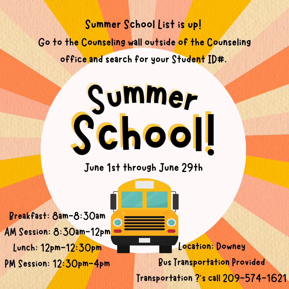 Summer School June 1-June 29