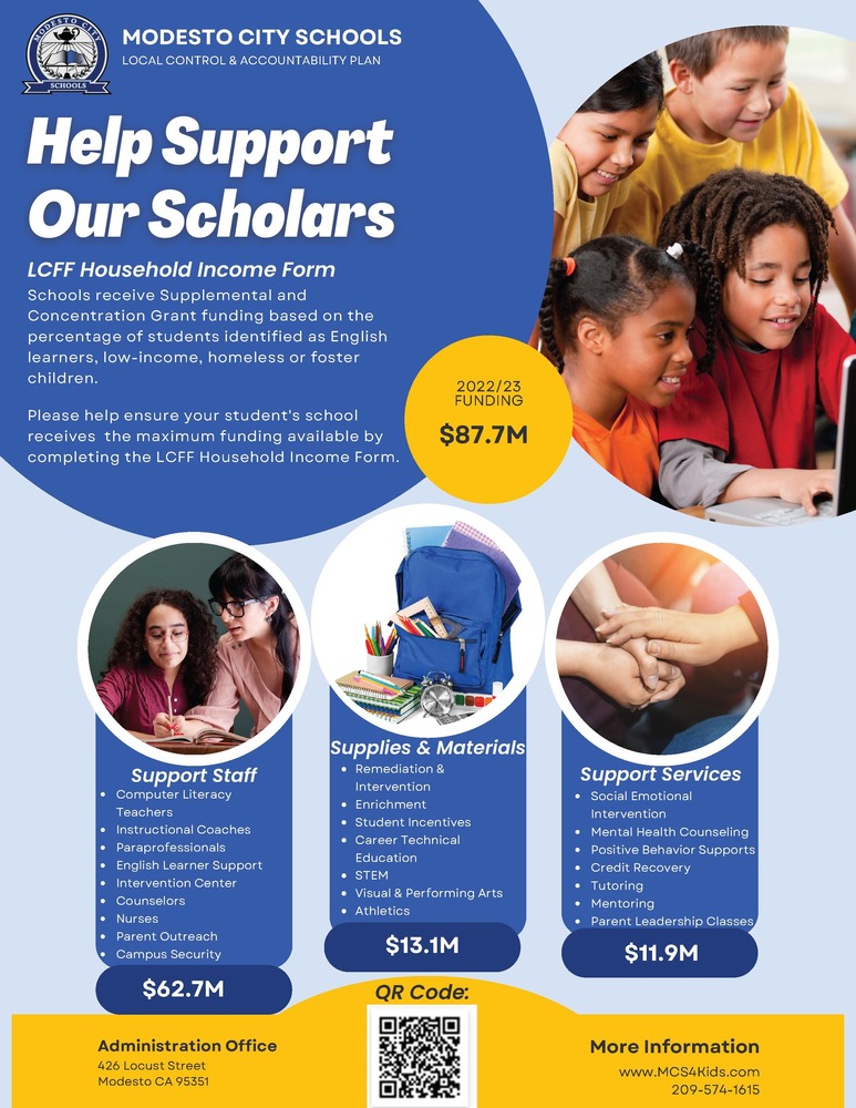 Help Support Our Scholars-LCFF Household Income Form