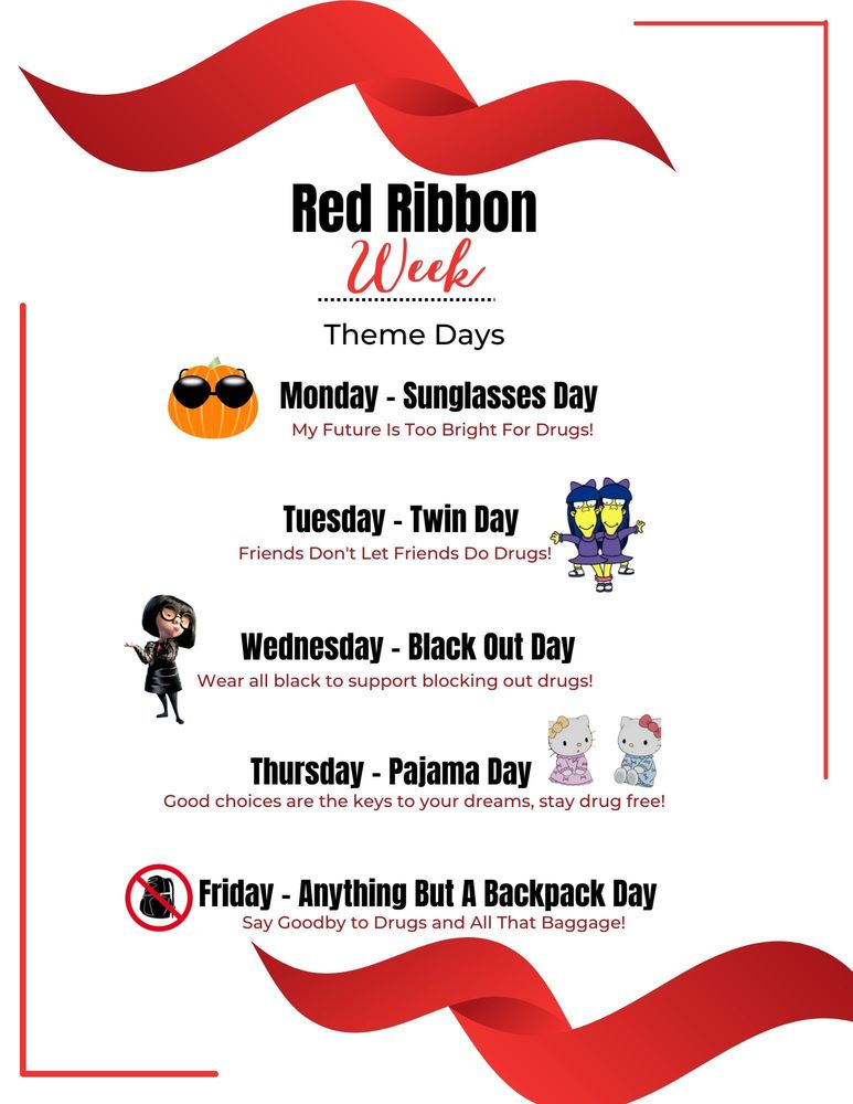 Red Ribbon Week Evelyn Hanshaw Middle School